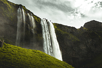 Waterfall, nature, Seljalandsfoss, Iceland HD wallpaper