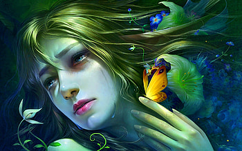 Fantasy Girl, girl, art, painting, fantasy HD wallpaper