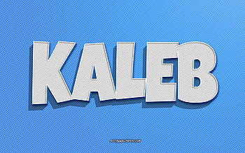 Kaleb, blue lines background, with names, Kaleb name, male names, Kaleb greeting card, line art, with Kaleb name HD wallpaper