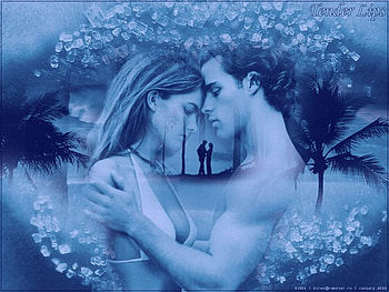 blue love, blue, valentins day, people, love HD wallpaper