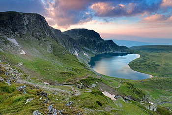 The Kidney Lake, rila, bulgaria, sky, lake, mountain HD wallpaper