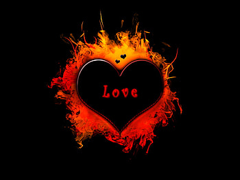 black heart, heart, love HD wallpaper
