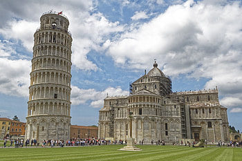 Leaning tower closure, Jan 7 1990, World footprints HD wallpaper