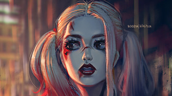 Harley Quinn Sketch Artwork, harley-quinn, artwork, superheroes, deviantart HD wallpaper
