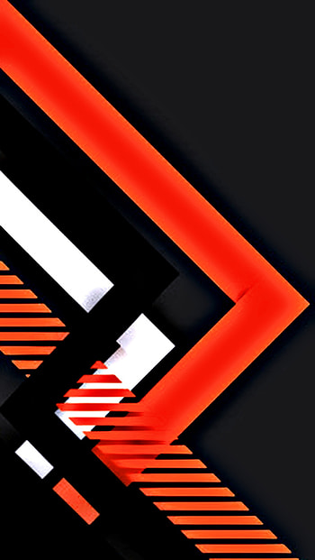 material design neon, digital, orange, amoled, modern, shapes, texture, black, geometric, pattern, abstract HD phone wallpaper