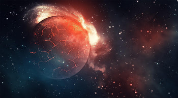 Universe, Stars, Planet, Explosion, Cracks, Crack HD wallpaper
