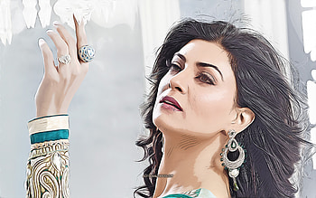 Sushmita Sen, , vector art, Bollywood, indian actress, celebrity drawings, Sushmita Sen drawing, indian celebrity, movie stars, Sushmita Sen HD wallpaper