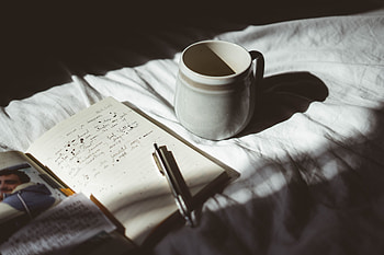 Miscellanea, Miscellaneous, Cup, Shadows, Mood, Notepad, Notebook, Pen, Mug HD wallpaper