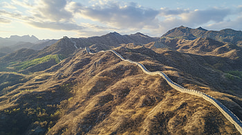of the Great Wall of China Landscape in Stunning Detail, landscape, China HD wallpaper