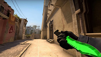 Bowie Knife Doppler Emerald - Factory New - CS:GO Fantasy Skin Showcase HD wallpaper