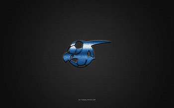 FK Haugesund, Norwegian football club, blue logo, blue carbon fiber background, Eliteserien, football, Haugesund, Norway, FK Haugesund logo HD wallpaper