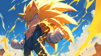 : Super Sonic Meets Super Saiyan Adventure, video game, Sonic the Hedgehog, Super Sonic, Dragon Ball Z, Super Saiyan HD wallpaper