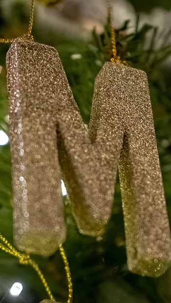 M Letter, Christmas, theme HD phone wallpaper