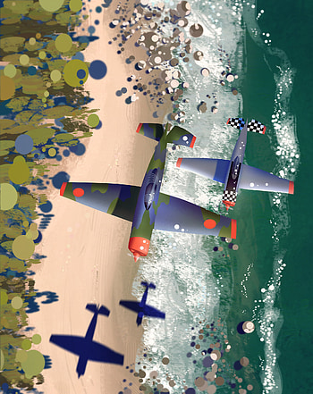 Art, Airplanes, View From Above, Flight HD phone wallpaper