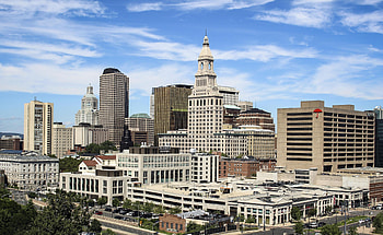 Hartford Skyline, Municipal spending, Personnel costs, COVID HD wallpaper