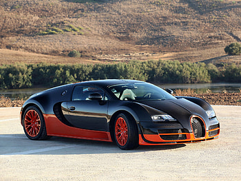 Cars, Bugatti Veyron, Bugatti Veyron Orange, Bugatti Veyron 16 4 Supersport HD wallpaper