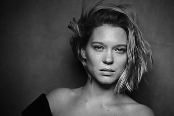 Lea Seydoux, Actress, Black & white, Stunning HD wallpaper