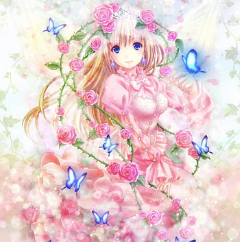 Pink Rose, blond hair, blonde, floral, long hair, dress, beauty, nice, lady, butterfly, flower, maiden, , blonde hair, female, blossom, sweet, blond, divine, gorgeous, ose, girl, beautiful, anime girl, elegant, angelice, pink, anime, pretty, gown, lovely HD phone wallpaper