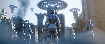 Helldivers 2 — TPS : Orbital Strike Over City, Helldivers 2 HD wallpaper