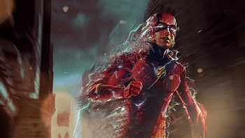 Flash Running , flash, superheroes, artwork, artstation HD wallpaper