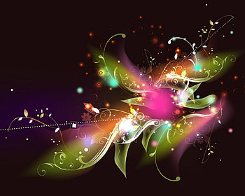 Abstract, Flower, Shine, Multicolored, Motley, Brilliance HD wallpaper
