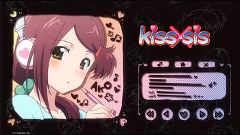 Ako-nee_KissXSis, x, song, twens, eyes, girl, pink, sis, music, sister, anime, love, ako-nee, kiss, lovely HD wallpaper