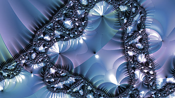 Trippy Psychedelic Fractal, trippy, psychedelic, aesthetic, blue, Abstract, fractal, abstract blue HD wallpaper