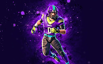 Gridiron, , violet neon lights, Fortnite Battle Royale, Fortnite characters, Gridiron Skin, Fortnite, Gridiron Fortnite HD wallpaper