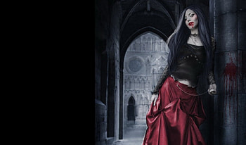 End of time, , goth, angel, dark, fantasy, abstract, fallen, , blood, mistic HD wallpaper