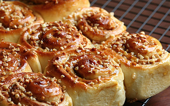 Cinnamon roll, Delicious treat, Irresistible pastry, Mouth-watering delight HD wallpaper