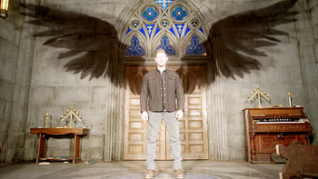 Supernatural : Jensen Ackles with Angelic Wings in Dramatic Scene, Jensen Ackles, TV Show, Supernatural (TV Show) HD wallpaper