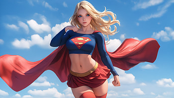 Supergirl Untamed Power, supergirl, superheroes, artwork, digital-art, ai, deviantart HD wallpaper