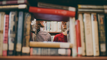 Library Love Couple, love, couple HD wallpaper