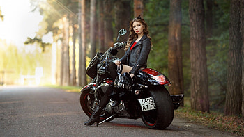Suzuki Hayabusa, Girls and Motorcycles HD wallpaper