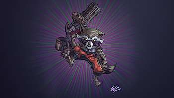 Rocket Raccoon Cinematic, rocket-raccoon, superheroes, artwork, artist, digital-art, deviantart HD wallpaper