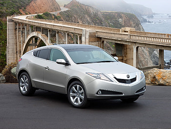 Auto, Nature, Grass, Mountains, Sea, Acura, Cars, Bridge, Side View, Style, Akura, Zdx, 2009, Silver Metallic HD wallpaper