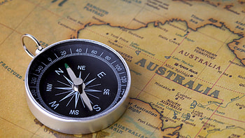 Spinning vintage compass, Ancient map, Stock video, Timeless travel HD wallpaper