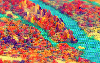 Colorful Lego landscape, Artistic interpretation, Stunning visual impact, Dream-like scenery HD wallpaper