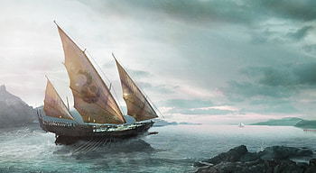 Ship, Fantasy HD wallpaper