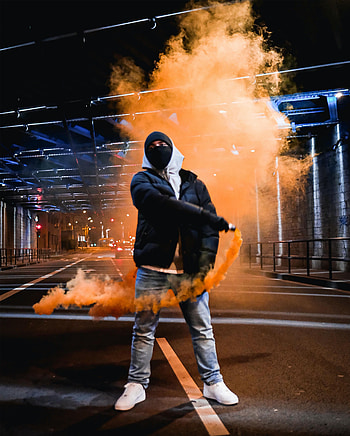Smoke, Miscellanea, Miscellaneous, Mask, Style, Human, Person, Colored Smoke, Coloured Smoke HD phone wallpaper