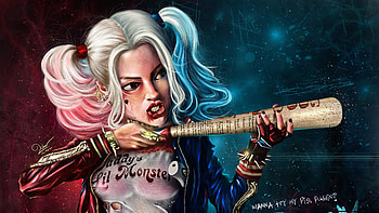 Harley Quinn Newart, harley-quinn, superheroes, digital-art, artwork HD wallpaper