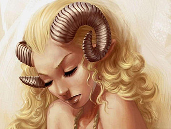 Capricorn, lady, fantasy, girl, woman, female HD wallpaper