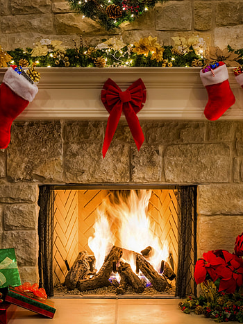 Christmas Fireplace, , Christmas , High-definition HD phone wallpaper