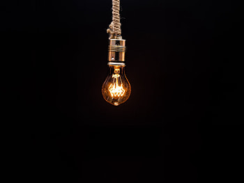 Light bulb, dark, minimal HD wallpaper