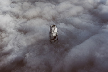 Cities, Clouds, Skyscraper, Building, View From Above, Vertex, Top, Height HD wallpaper
