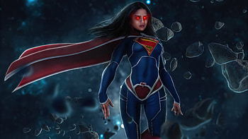 Sasha Calle As Supergirl Glowing Eyes , supergirl, superheroes, artist, artwork, digital-art, sasha-calle, artstation HD wallpaper