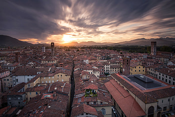 Lucca, , Town, Building, House, Italy, Sunrise, Tuscany, Towns HD wallpaper