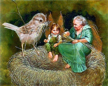 fairytale, grandma, fairies, fantasy HD wallpaper