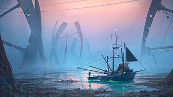 Sailing Future, boat, artist, artwork, digital-art HD wallpaper