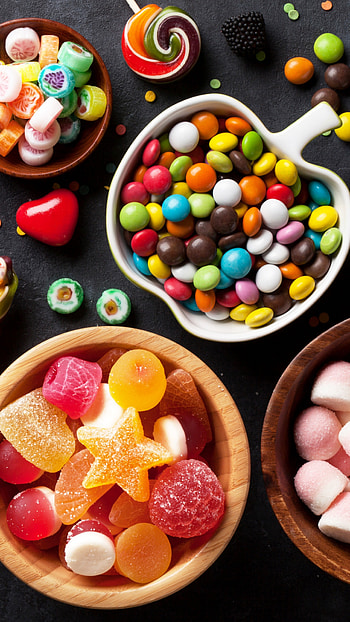 Marmalade masterpiece, Luscious jellies, Deliciously vibrant, Tasty lollipop HD phone wallpaper